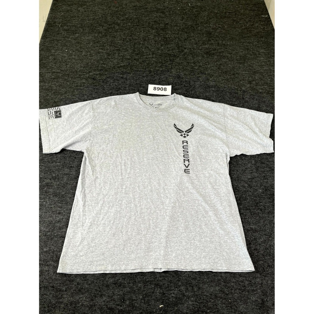 Air Force Reserve T Shirt Mens 2XL Gray Graphic Logo Cotton‎ Crew Neck Casual